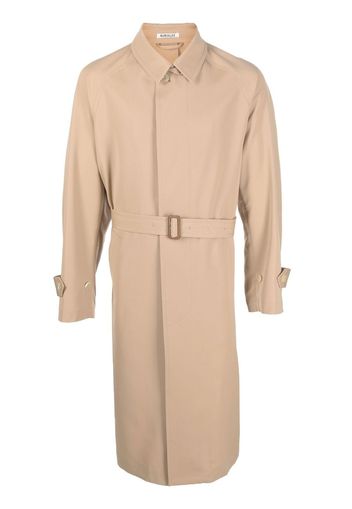 Auralee buckle-waist wool trench coat - Marrone