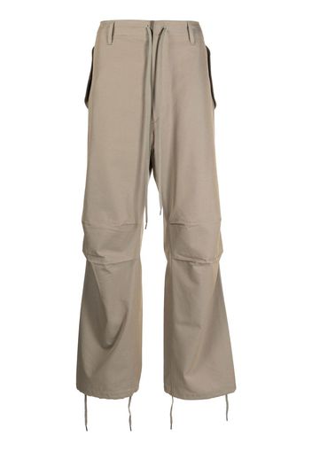 Auralee straight-leg cotton-silk trousers - Grigio