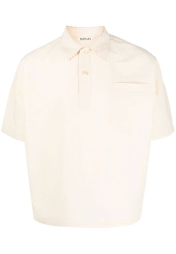 Auralee washed-effect classic polo shirt - Toni neutri