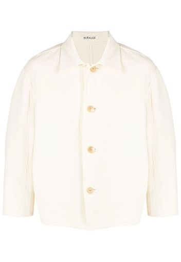 Auralee cotton-wool classic shirt jacket - Toni neutri