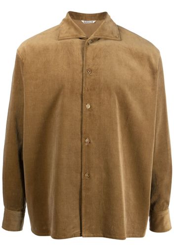 Auralee Finx corduroy shirt - Marrone