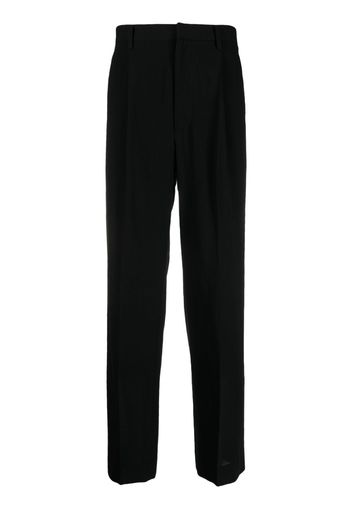 Auralee Hard Twist Viyella wool trousers - Nero