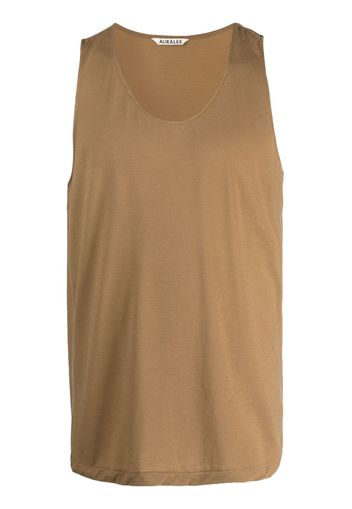 Auralee jersey-knit wool tank top - Toni neutri