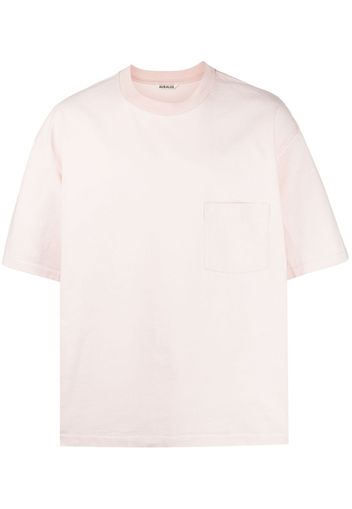 Auralee short-sleeve cotton T-shirt - Rosa