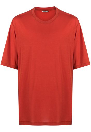 Auralee short-sleeve wool T-shirt - Rosso