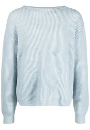 Auralee ribbed-knit crew-neck jumper - Blu