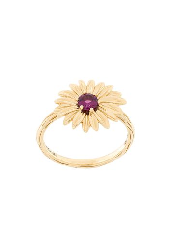 Aurelie Bidermann Anello a fiore - Effetto metallizzato