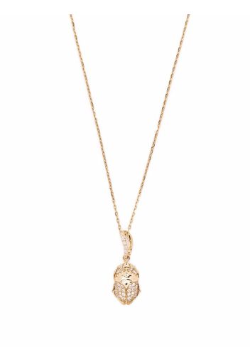 Aurelie Bidermann 18kt yellow gold Diamonds beetle pendant necklace - Oro