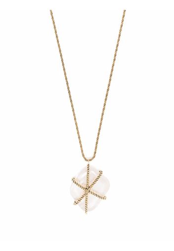 Aurelie Bidermann Mycene rock crystal necklace - Oro