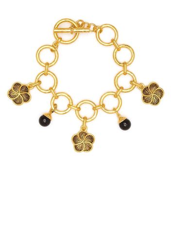 Aurelie Bidermann Bracciale Dallah Onyx - Oro