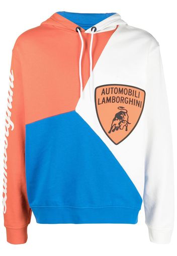 Automobili Lamborghini logo print hoodie - Blu