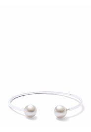 AUTORE Bracciale rigido Twin in oro bianco 18kt con perle - Argento