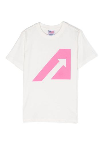 Autry Kids logo-print cotton T-shirt - Bianco