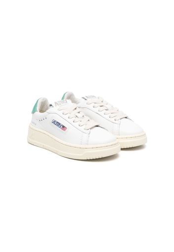 Autry Kids Dallas logo-patch leather sneakers - Bianco