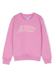 Autry Kids logo-print cotton sweatshirt - Rosa