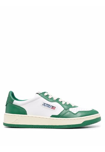 Autry two-tone lace-up trainers - Bianco