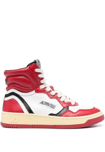 Autry logo-print high-top sneakers - Rosso