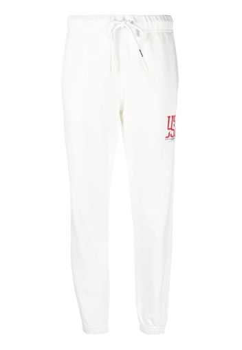 Autry logo-print track pants - Bianco