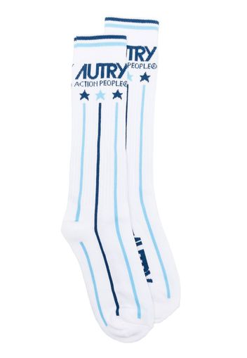 Autry logo-print ankle socks - Bianco