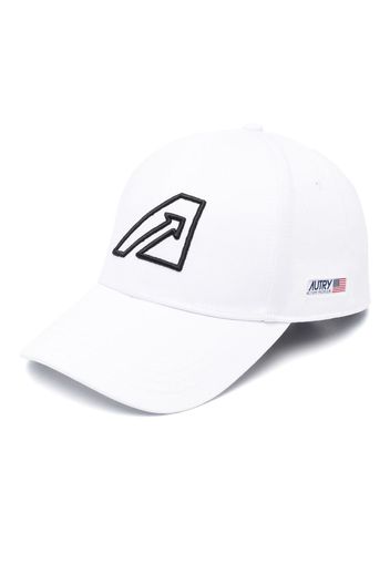 Autry logo-embroidered cotton cap - Bianco