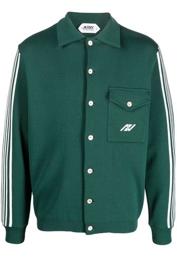 Autry logo-embroidered shirt jacket - Verde