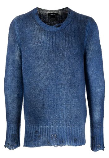 Avant Toi faded-effect distressed jumper - Blu