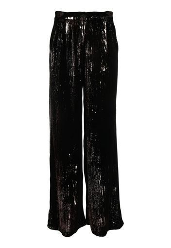 Avant Toi sequin-embellished flared trousers - Rosso