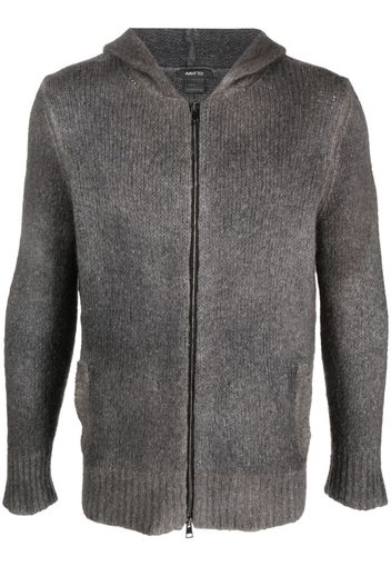 Avant Toi long-sleeve hooded cardigan - Grigio