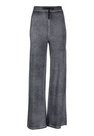 Avant Toi washed-finish wide-leg trousers - Grigio