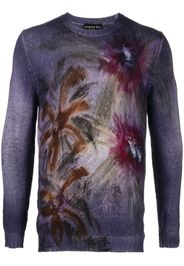 Avant Toi floral pattern cashmere jumper - Viola