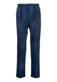 Avant Toi drawstring tapered trousers - Blu