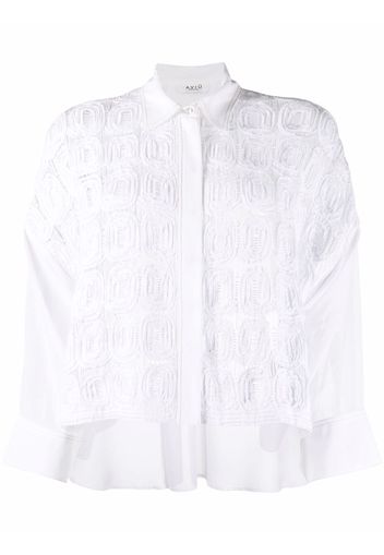 Aviù cut out-detail cropped shirt - Bianco