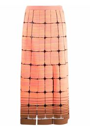 Aviù panelled high-waisted skirt - Arancione