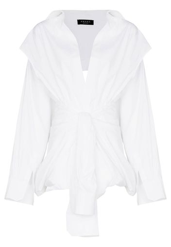 A.W.A.K.E. Mode tie-front blouse - Bianco