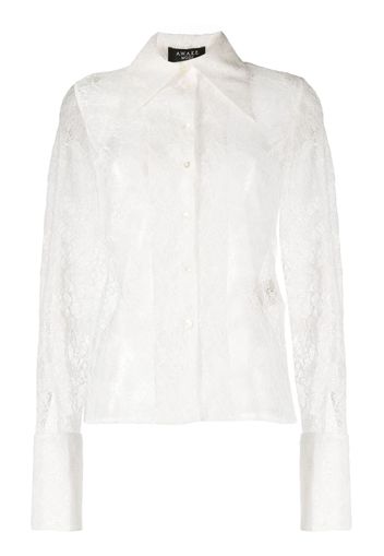 A.W.A.K.E. Mode lace silk shirt - Bianco