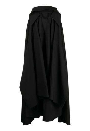 A.W.A.K.E. Mode layered pleated midi skirt - Nero