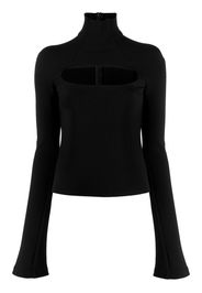 A.W.A.K.E. Mode cut-out detail roll-neck jumper - Nero