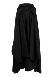 A.W.A.K.E. Mode layered pleated midi skirt - Nero