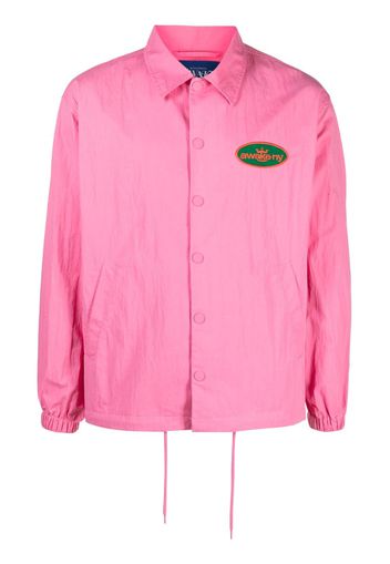 Awake NY logo-patch shirt jacket - Rosa