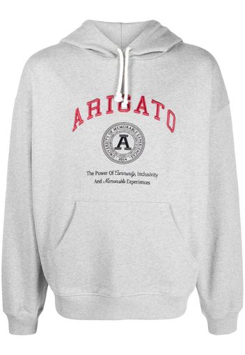 Axel Arigato embroidered-logo hoodie - Grigio