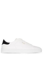 white clean contrast leather sneakers