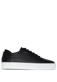 black Platform leather sneakers