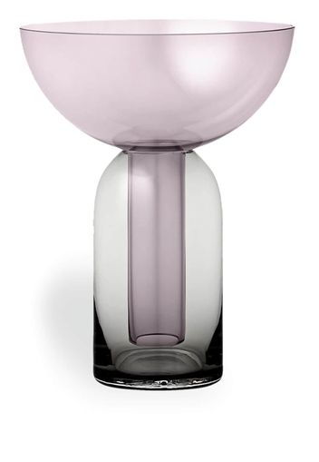 AYTM Torus transparent-design vase (19.5cm) - BLACK/ROSE