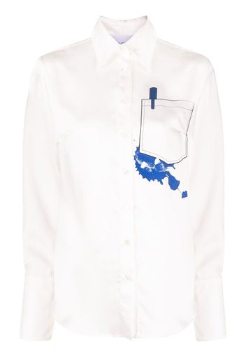 AZ FACTORY Tribute Ink Stain blouse - Bianco