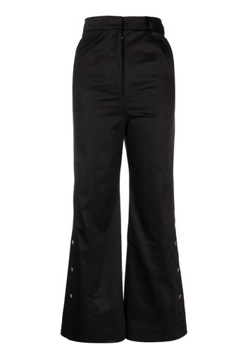 AZ FACTORY high-waisted flared cotton trousers - Nero