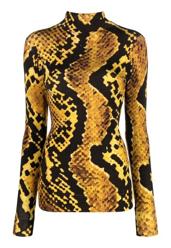 AZ FACTORY x Thebe Magugu snake-print top - Giallo