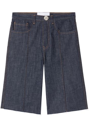 AZ FACTORY Shorts Formal denim con cuciture a contrasto - Blu