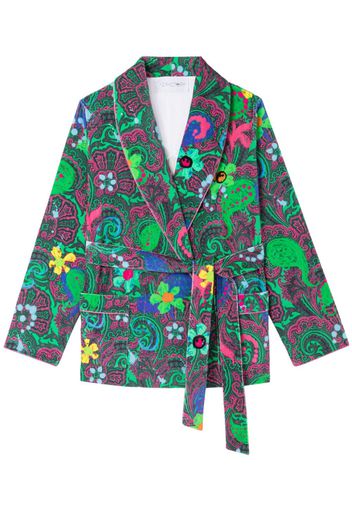 AZ FACTORY velvet shawl collar jacket - Verde