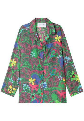 AZ FACTORY paisley-print silk shirt - Verde