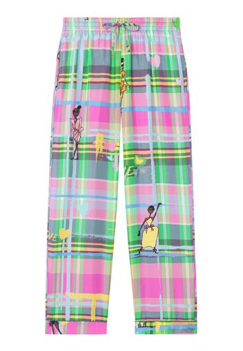 AZ FACTORY Chromatic Love pajama-style trousers - Verde